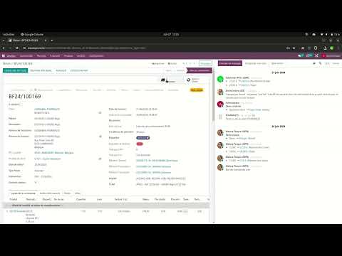 Modification d'une note d'envoi passé en bon de commande